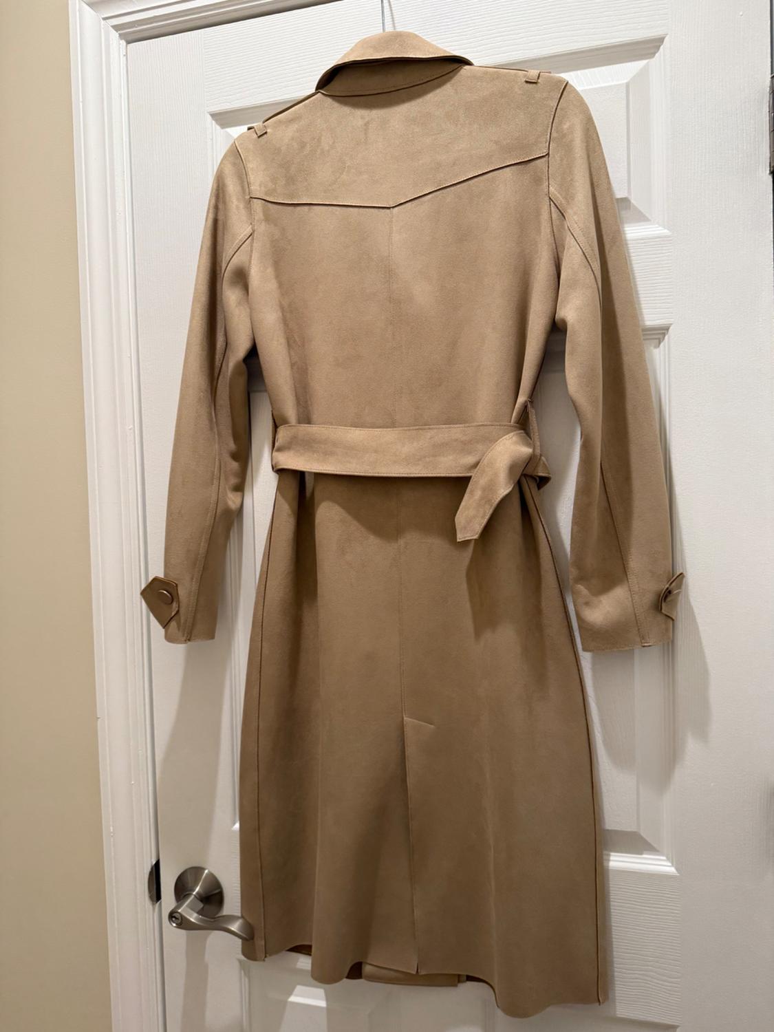 FAUX SUEDE TRENCH COAT - Image 6