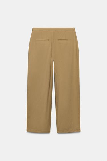 ZW COLLECTION TROUSERS WITH FRONT PLEATS - camel by Zara - Image 5