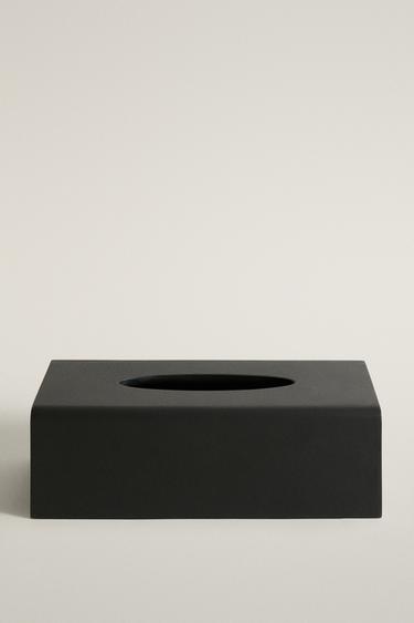 BLACK RESIN TISSUE BOX — Black 1