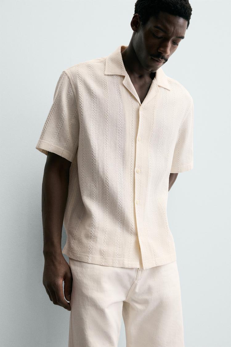 ZARA GEOMETRIC JACQUARD SHIRT