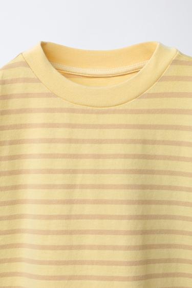 STRIPED T-SHIRT - Light yellow by Zara - Image 2