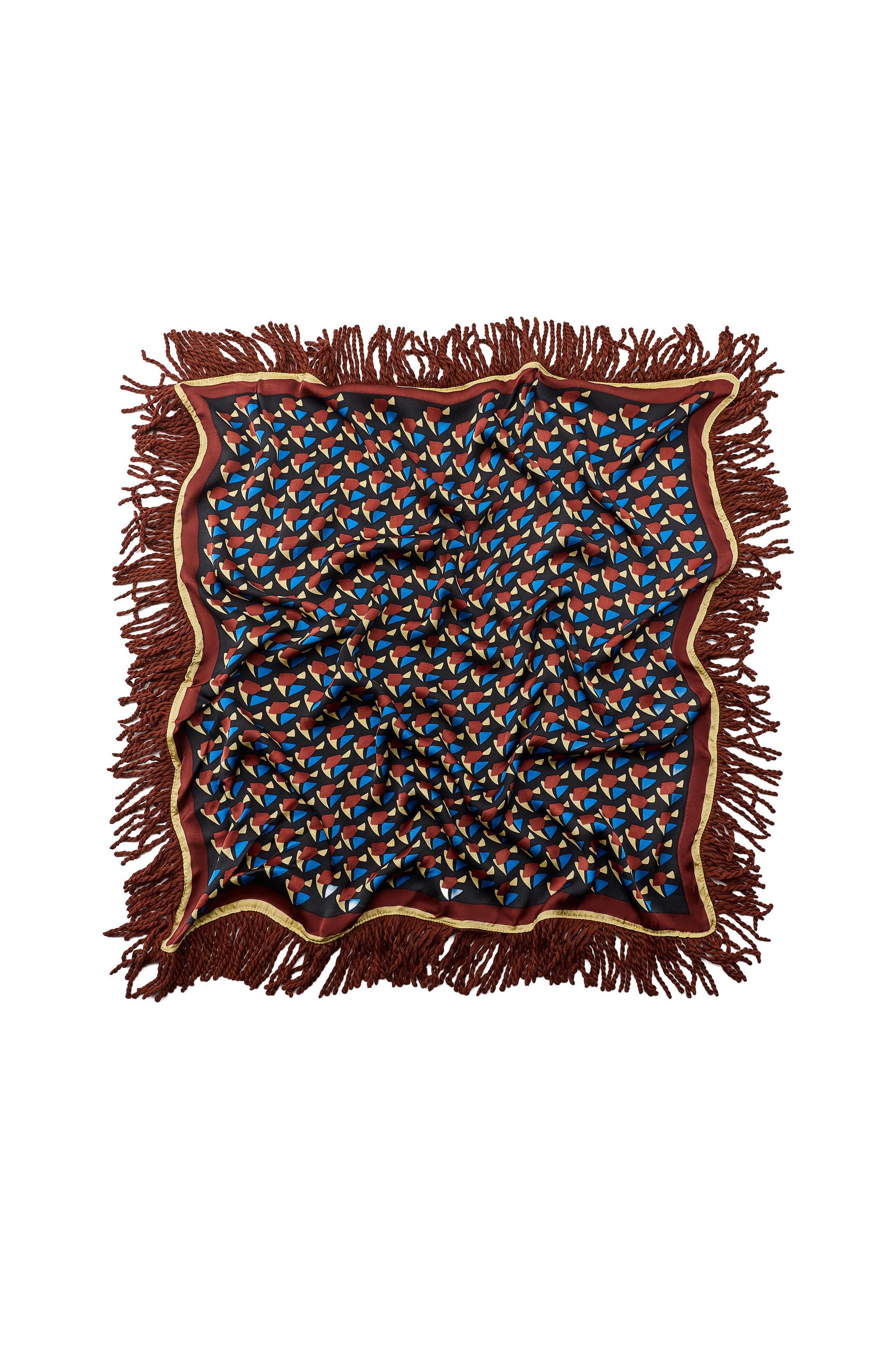 PAÑUELO ESTAMPADO GEOMÉTRICO VISCOSA 100% FLECOS