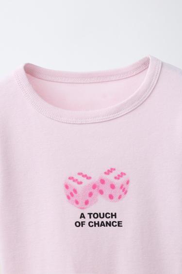 PRINTED SLOGAN T-SHIRT - Light pink by Zara - Image 2