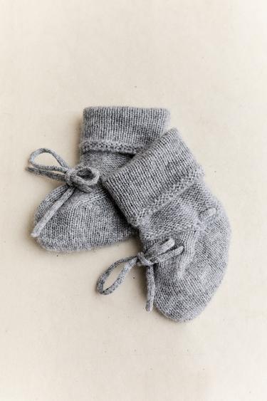 CASHMERE BABY BOOTIES - Grey by Zara - Image 4