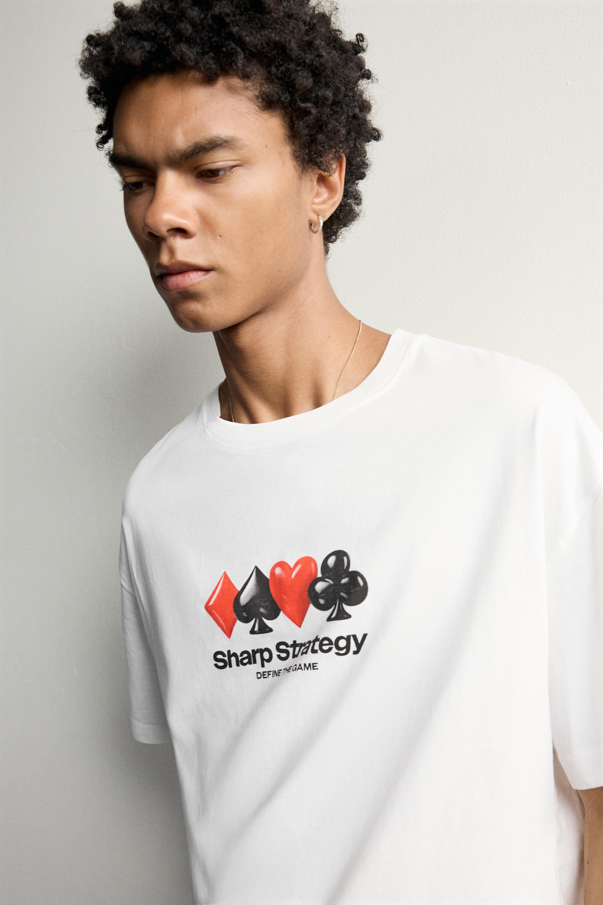 T-SHIRT RELAXED FIT IMPRIMÉ CARTES