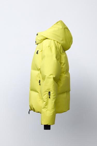 DOUDOUNE 80% DUVET ET 20% PLUME CAPUCHE AMOVIBLE WATER RESISTANT ET COUPE-VENT SYSTÈME RECCO® COLLECTION SKI - Jaune fluo de Zara - Image 3