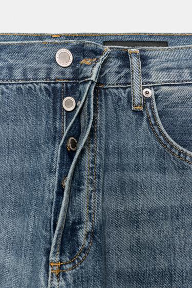 Zara ZW COLLECTION MID-RISE BAGGY JEANS - Blue