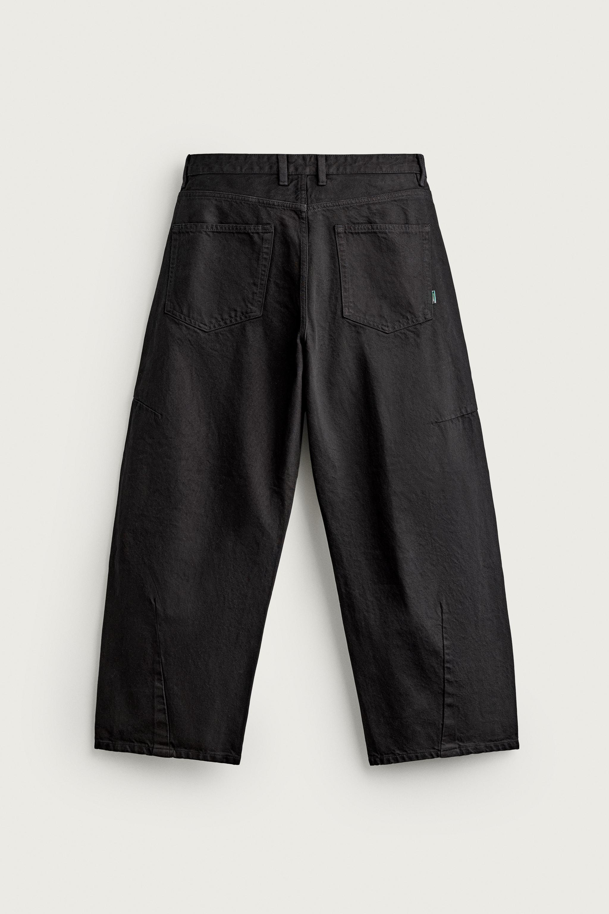 Мужские брюки Zara DRAWSTRING BARREL FIT PANTS — фото 7