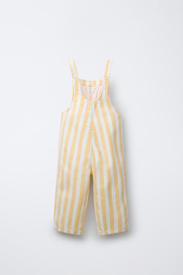 CASA LAWA © STRIPED TWILL DUNGAREES X ZARA KIDS - Ecru by Zara - Image 1