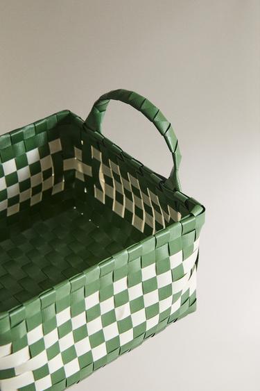 CORBEILLE TRESSÉE - Vert de Zara - Image 1
