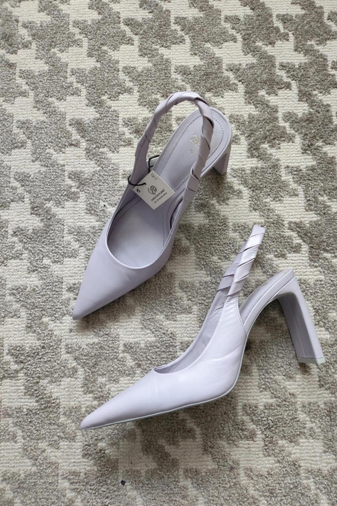 LEATHER BACKLESS HIGH HEEL SHOES
