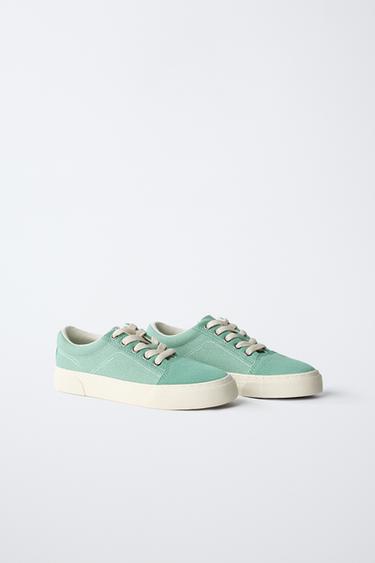 CONTRAST SNEAKERS - Green by Zara - Image 1