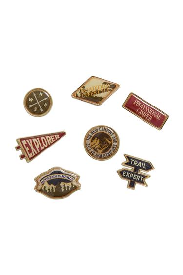 PACK OF CAMPING PINS (PACK OF 7) - Multicoloured by Zara