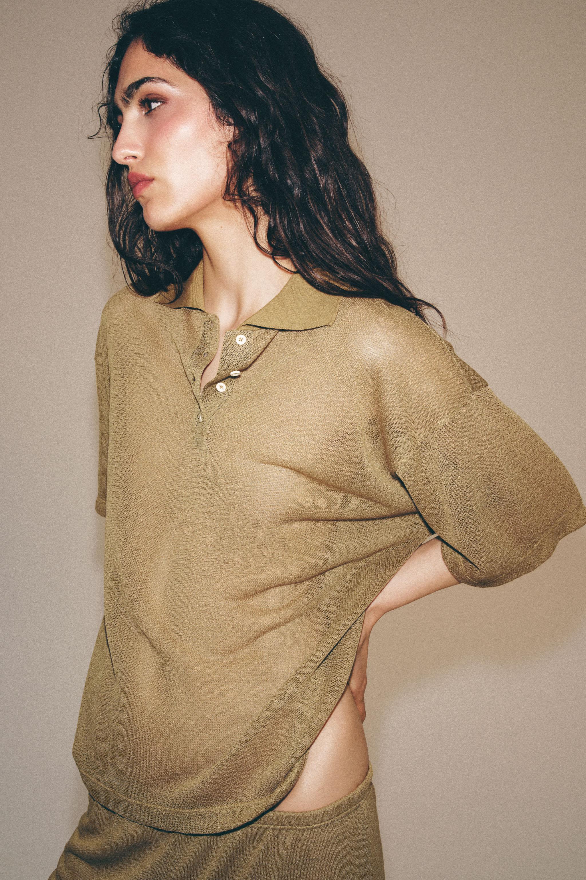 RUSTIC POLO SHIRT — Olive green