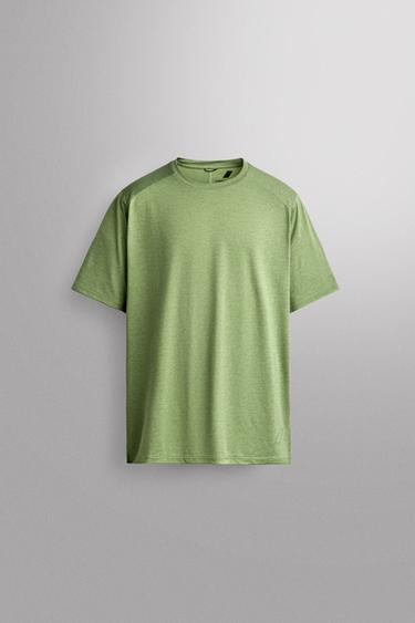 TEXTURED TECHNICAL T-SHIRT — Green 1