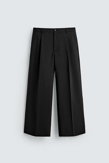 PLEATED SUIT TROUSERS - Black by Zara