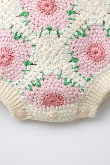 PELELE CROCHET FLORES - Crudo de Zara