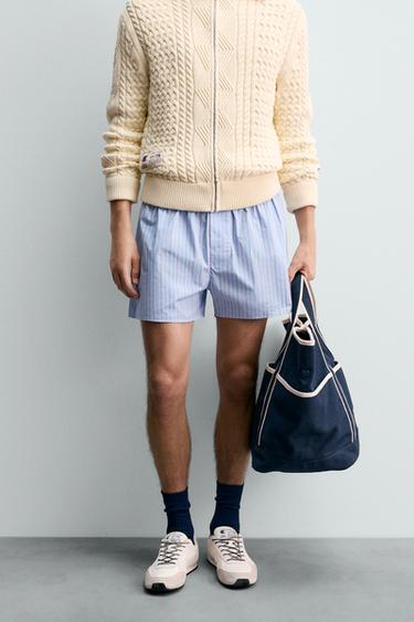 BOXER EN POPELINE CHAMPION ® X ZARA - Bleu ciel de Zara - Image 1