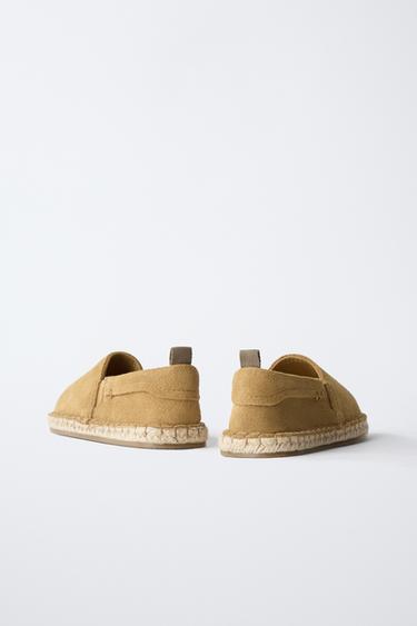 ESPADRILLE EN CUIR - Marron clair de Zara - Image 4