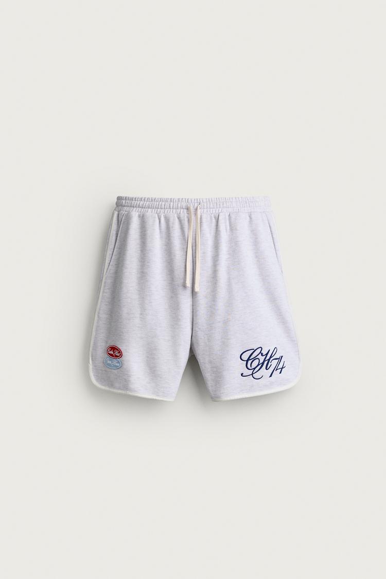 Bermuda chandal bordado parches