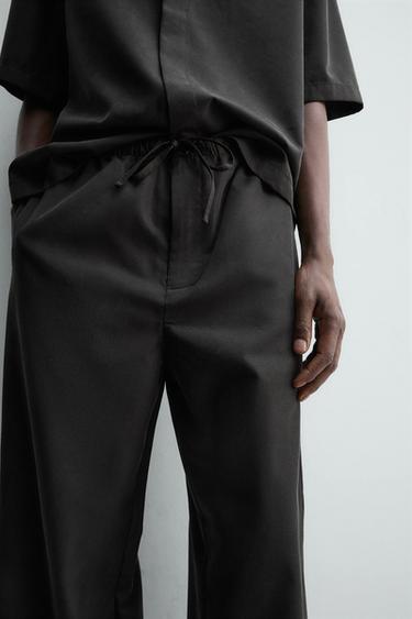 FLOWING RELAXED FIT TROUSERS - Dark grey by Zara - Image 4