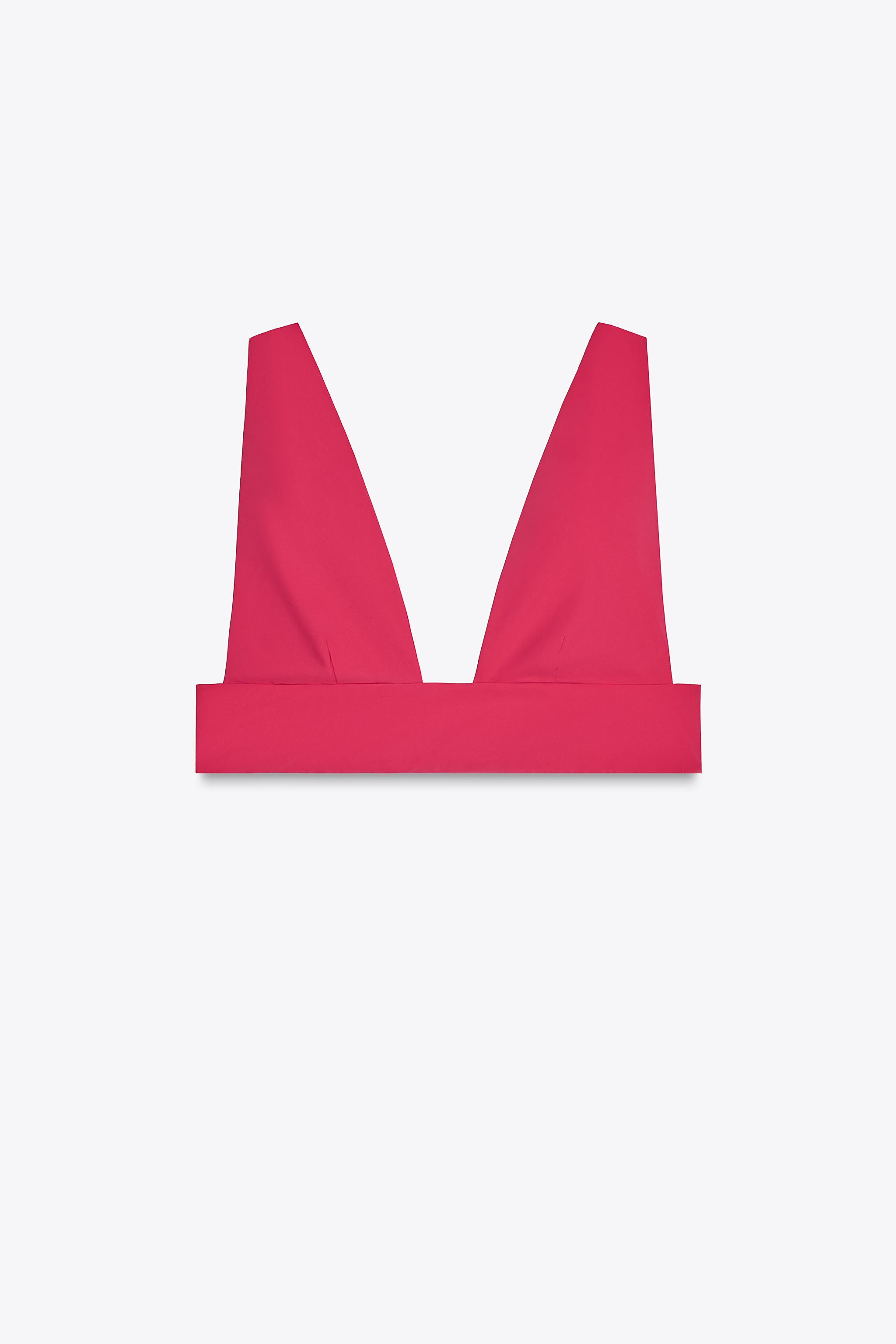 TRIANGLE BIKINI TOP - Fuchsia | ZARA United States