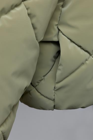 RUBBERISED PUFFER JACKET - Khaki by Zara - Image 5