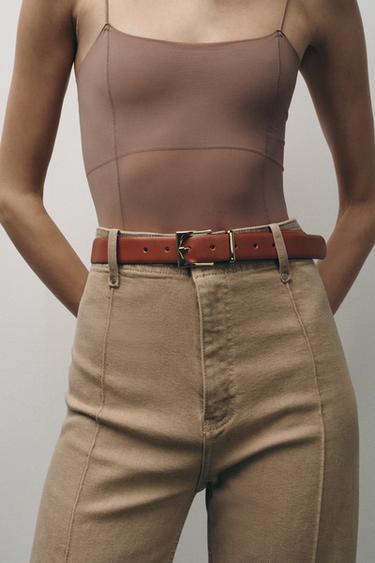 JEAN COUPE LARGE ET TAILLE HAUTE COLLECTION ZW - SABLE/MARRON de Zara - Image 3