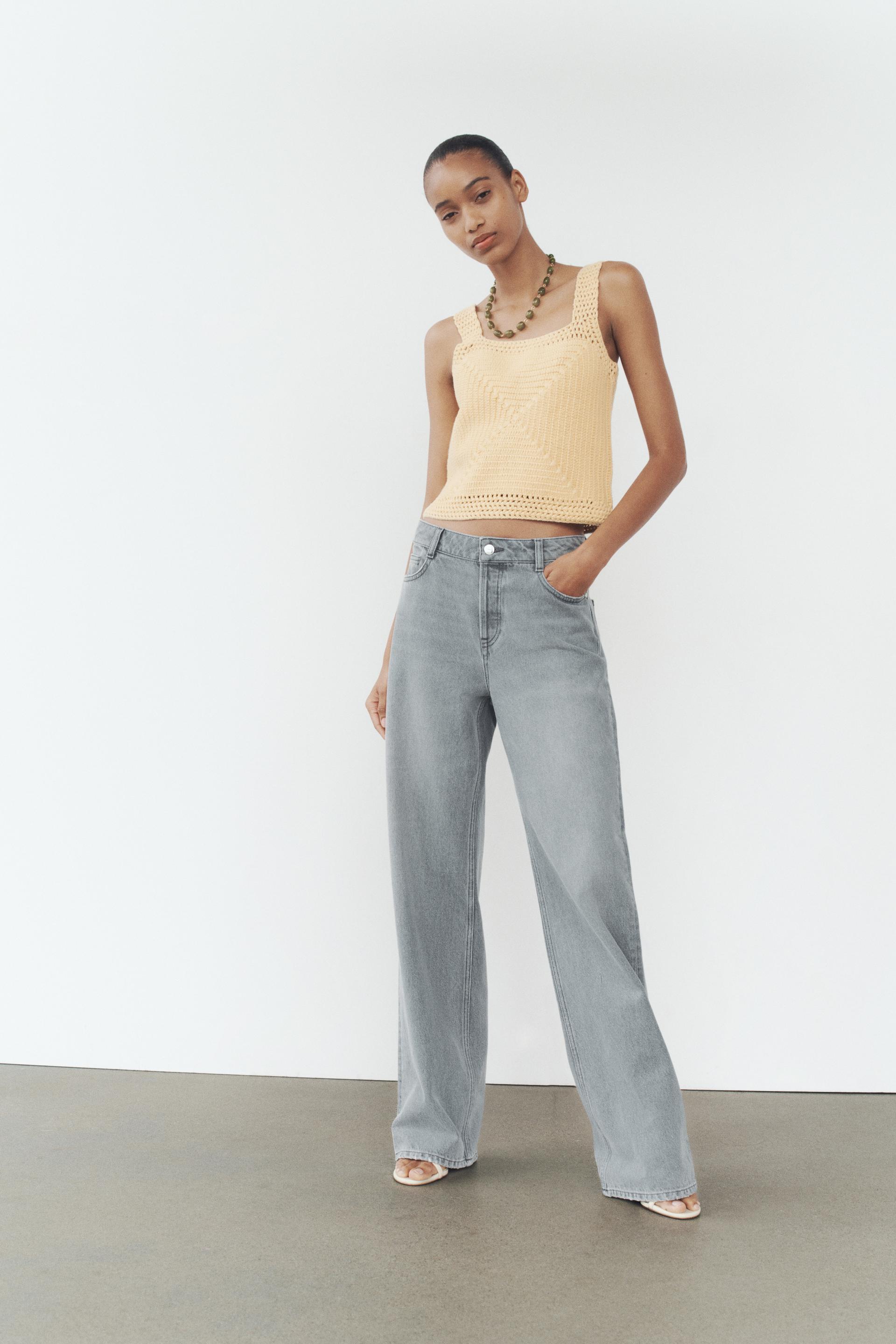 COMBINATION KNIT TOP Yellow ZARA Canada