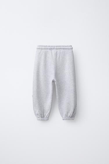 LABEL JOGGING TROUSERS - Grey marl by Zara - Image 4