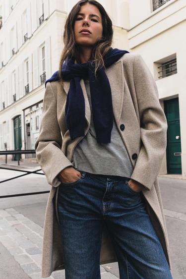 SOFT SHOULDER PAD COAT — Beige 2
