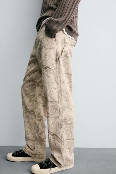 ABSTRACT PRINT CARPENTER TROUSERS - 026 by Zara
