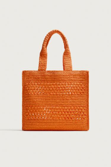 BRAIDED TOTE BAG - Orange by Zara
