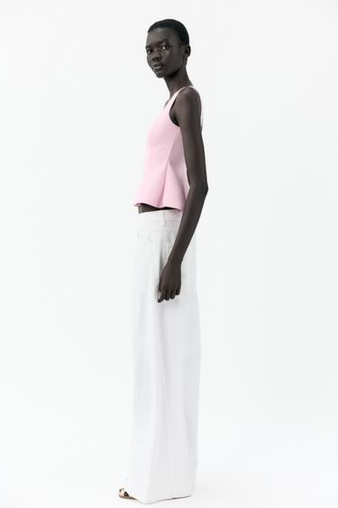 PEPLUM STRETCH VEST TOP - Pink by Zara - Image 3