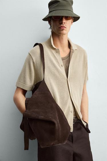 CHEMISE EN MAILLE COUPE DÉCONTRACTÉE - Beige clair de Zara - Image 5