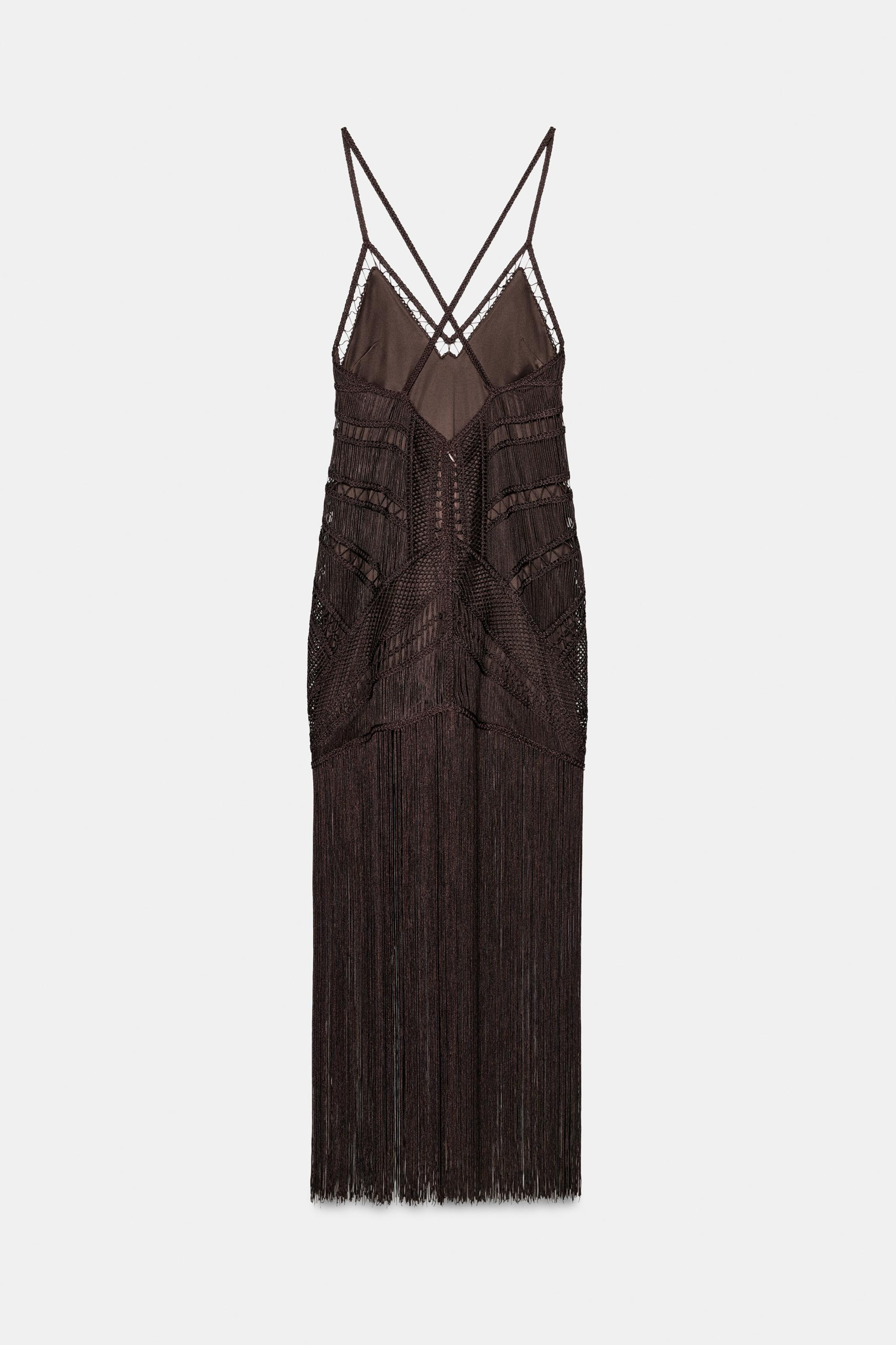 ZW COLLECTION FRINGED MAXI DRESS
