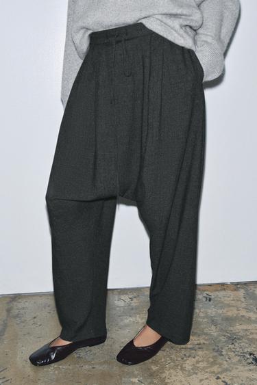 ZW COLLECTION LIMITED EDITION BAGGY TROUSERS - Grey by Zara