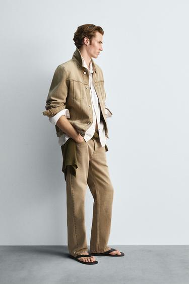 VESTE EN JEAN ÉDITION LIMITÉE - Marron clair de Zara - Image 3