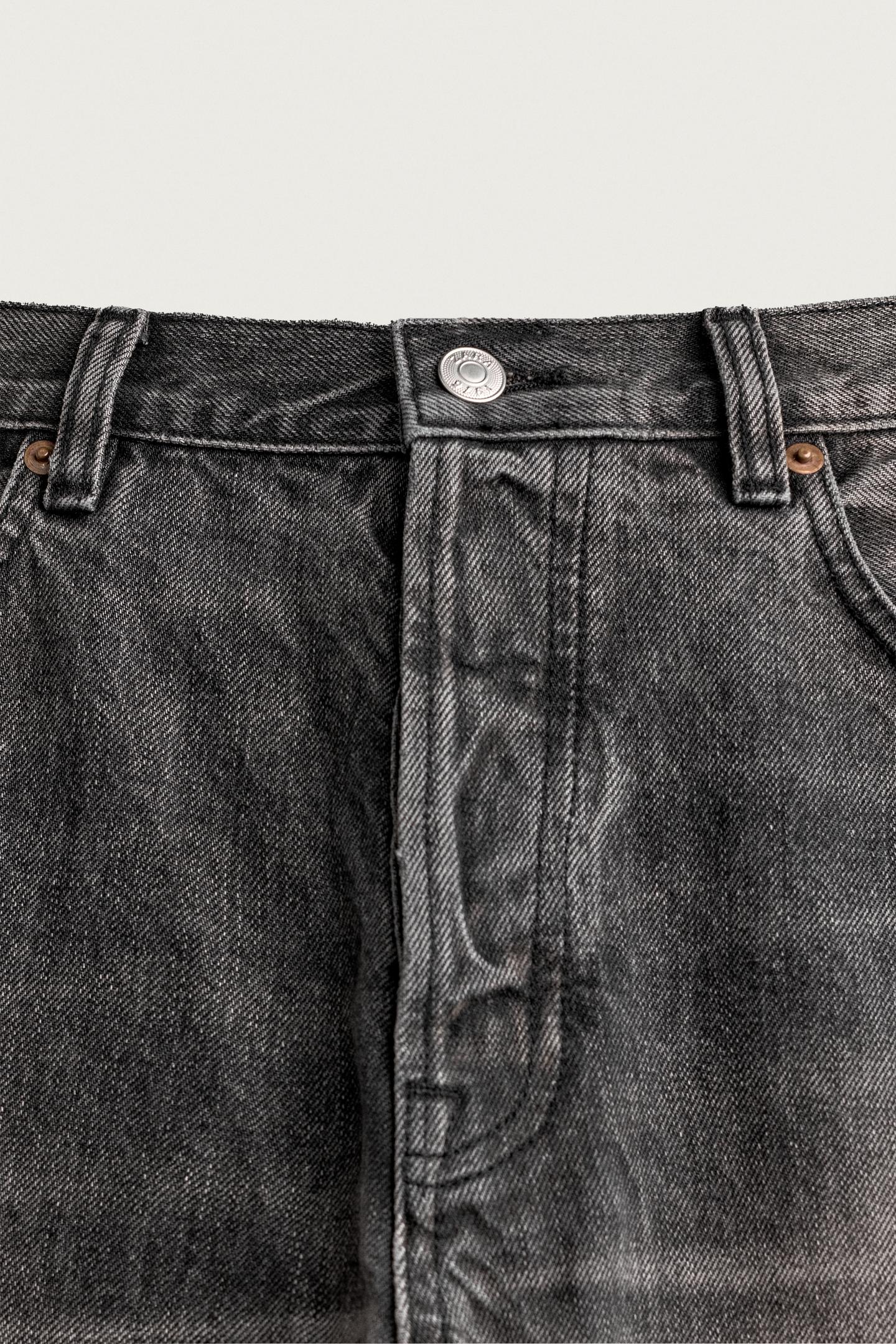 Мужские джинсы Zara Straight-Fit, цвет: Угольный — фото 8