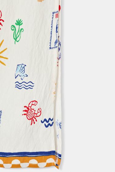 ROBE LONGUE IMPRIMÉE - Multicolore de Zara - Image 8
