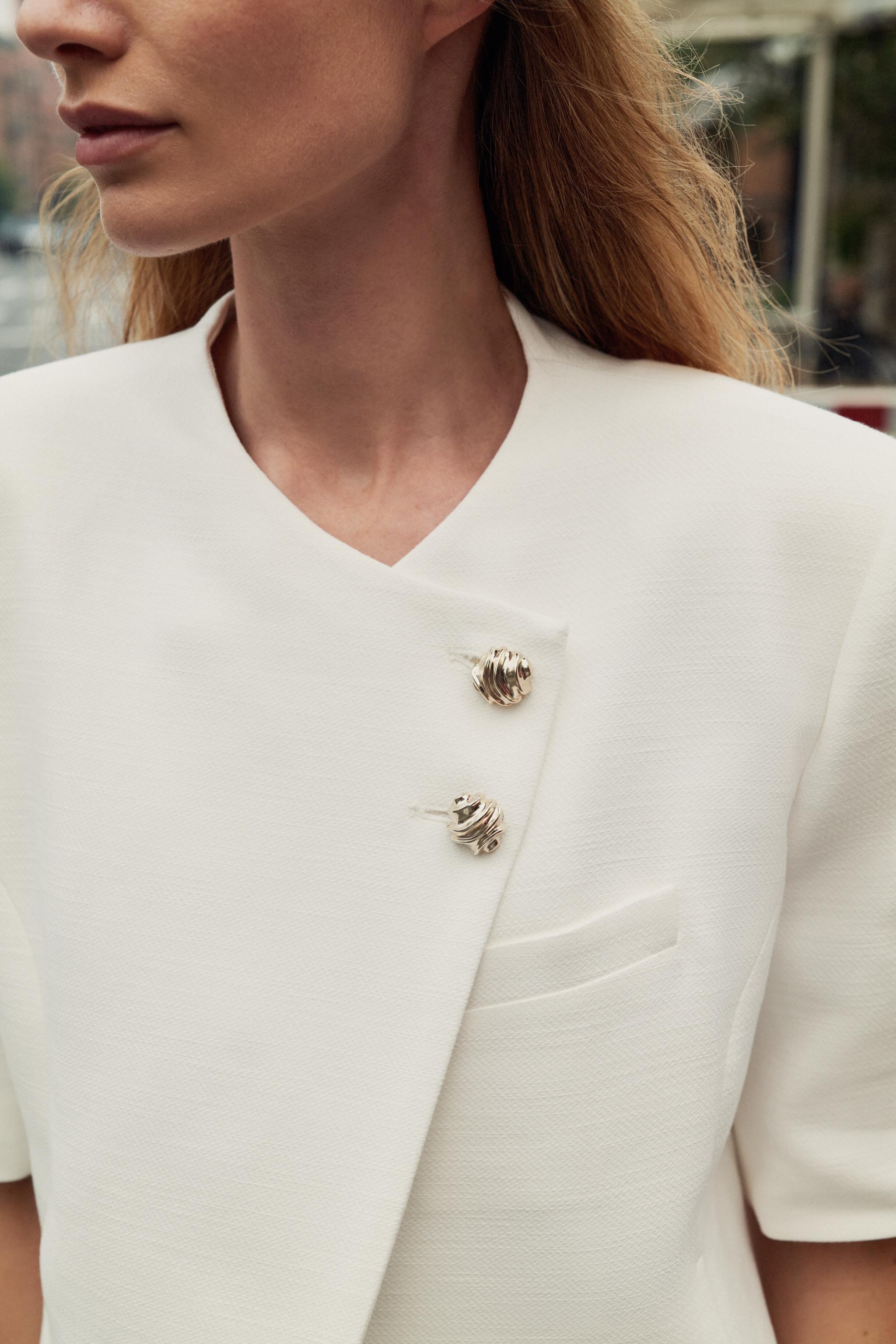 Zara KISA KOLLU VATKALIK BLAZER görsel 3