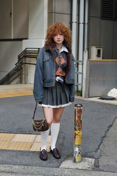 DENIM JACKET WITH FAUX FUR ZW COLLECTION - Blue by Zara