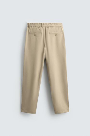 PANTALON STRAIGHT FIT CONFORT - Beige de Zara - Image 7
