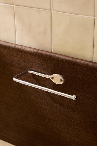 SILVER METAL BATHROOM TOILET PAPER HOLDER - Silver by Zara - Image 5