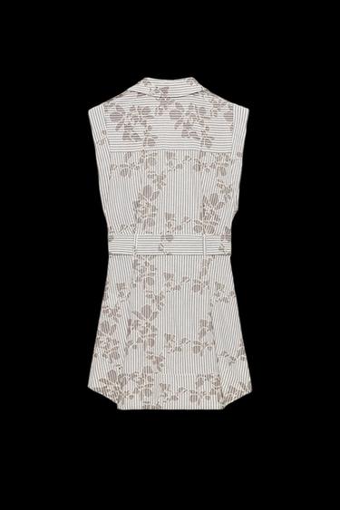 EMBROIDERED sequin BELTED DRESS - Brown / Ecru by Zara