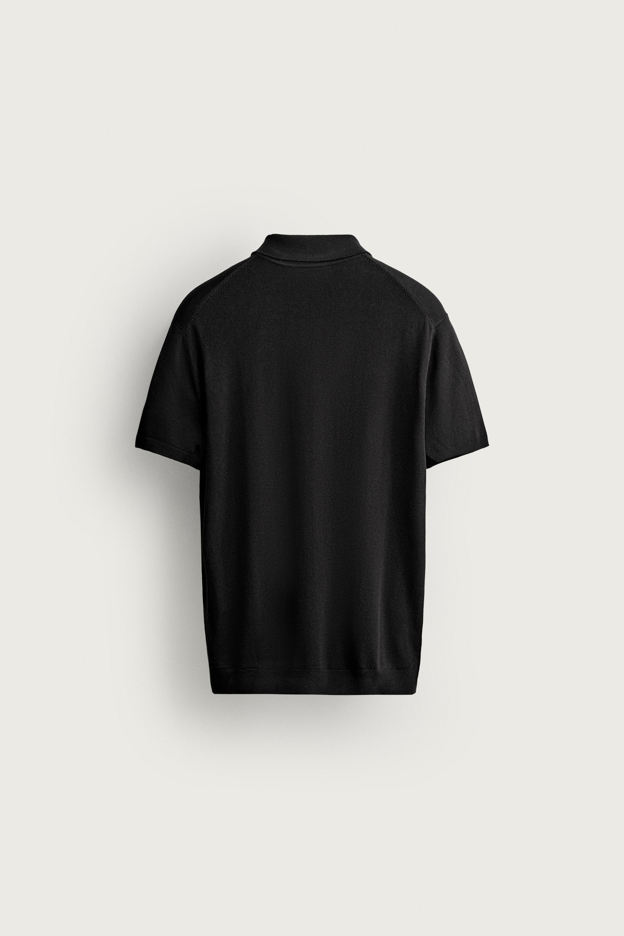 Мужские рубашки Zara REGULAR FIT KNIT POLO SHIRT — фото 7