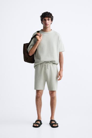 Zara SOFT RIB T-SHIRT - Light blue - Image 0