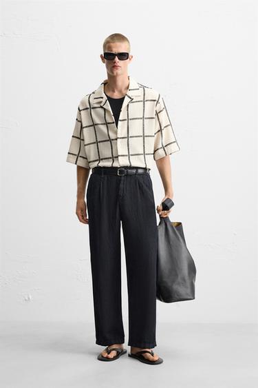 CHEMISE BRODERIE GÉOMÉTRIQUE - Beige de Zara - Image 0