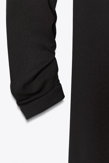 ROBE CRÊPE DOS NU - Marron foncé de Zara - Image 7