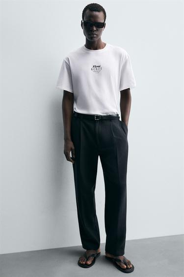 T-SHIRT IMPRIMÉS CONTRASTE - Blanc de Zara - Image 5